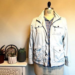 Eddie Bauer Sporty Women's White Lightweight Nylon Jacket Sz XL